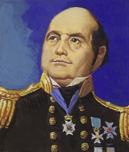 Sir John Franklin (gouache sur papier)