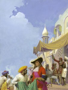 La Compagnie anglaise des Indes orientales (gouache sur papier)