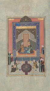 Bahram Gur dans le Palais Sombre le Samedi, Folio 207 d
