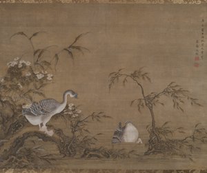 Oies sur une berge - Shen Kai