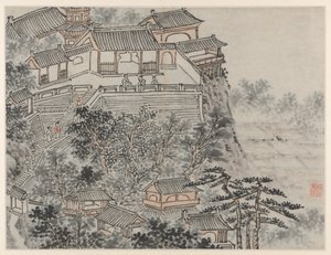 Douze Vues de la Colline du Tigre, Suzhou : La Terrasse des Cinq Sages
