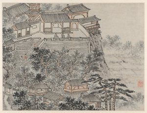Douze vues de la colline du Tigre, Suzhou : La Terrasse des Cinq Sages, après 1490