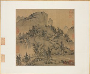 Voyageurs dans les montagnes d