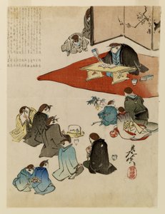 Lecture de poésie - Shibata Zeshin
