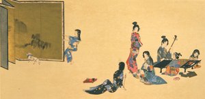Groupe de femmes pendant la récréation, illustration du magazine 