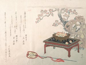 Pêches sur une table, 19e siècle
