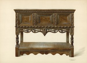 Crédence, en possession de E A Barry (chromolithographie) - Shirley Charles Llewellyn Slocombe