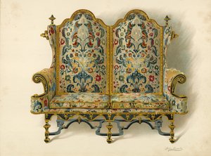 Canapé, propriété du Duc de Leeds (chromolitho) - Shirley Charles Llewellyn Slocombe