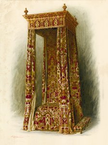 Lit capitonné, Hampton Court Palace - Shirley Charles Llewellyn Slocombe