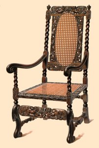 Chaise en noyer, 1905 - Shirley Charles Llewellyn Slocombe