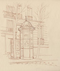 Colonne publicitaire, Paris, France