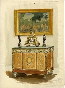 Cabinet français du XVIIIe siècle, vers 1950