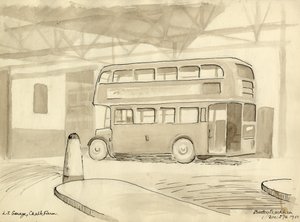 Garage L.T., Chalk Farm, 1950