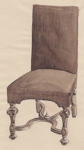 Chaise de la fin du 17e siècle, 1951 - Shirley Markham