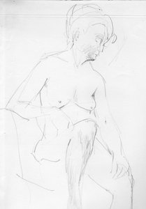 Femme nue assise, vers 1950