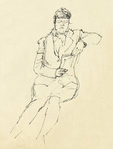 Femme assise lisant - Shirley Markham