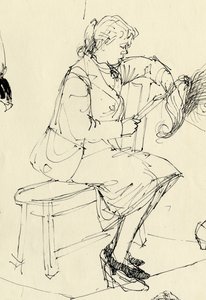 Femme assise lisant, 1953 - Shirley Markham
