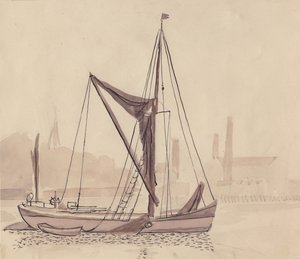 Péniche de la Tamise, 1951 - Shirley Markham