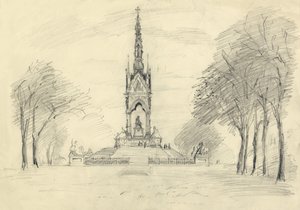 Le Mémorial Albert, Kensington Gardens, Londres, vers 1950 - Shirley Markham