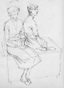 Deux femmes assises - Shirley Markham