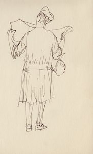 Femme lisant un journal, vers 1950 - Shirley Markham