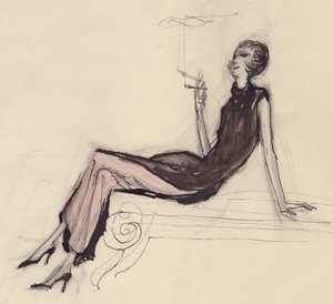 Femme fumant - Shirley Markham