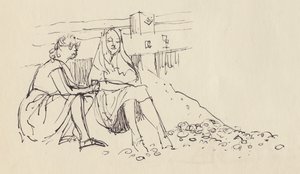 Femmes sur la plage, côte sud de l