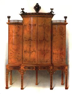 Cabinet en amboyne et bois de rose, 1906 - Shirley Charles Llewellyn Slocombe