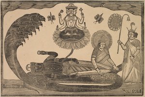 Anantasayan (Vishnu couché sur le serpent Ananta)