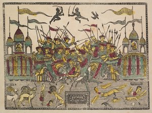 Scène de bataille - Shri Gobinda Chandra Roy