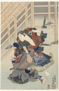 Deux acteurs se battant - Shunbaisai Hokuei