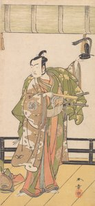 Arashi Sangoro en samouraï debout sur la véranda d