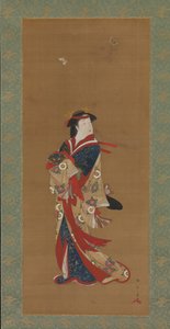 Beauté avec des papillons - Shunsho