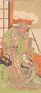 Scène du deuxième acte du drame Kawaranu Hana Sakae Hachinoki, 12ème mois, 1769 - Shunsho