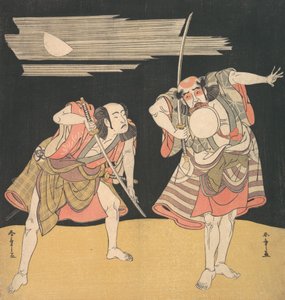 Les acteurs Otani Tomoemon I et Bando Mitsugoro I, vers 1776 - Shunsho