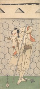 Le premier Nakamura Nakazo en guerrier déguisé en Rokubu, 1770 ou 1771 - Shunsho