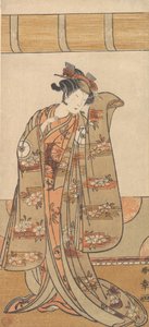 Le quatrième Iwai Hanshiro en femme, 1773 ou 1774 - Shunsho