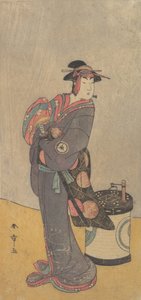 Le quatrième Iwai Hanshiro en femme Onnadate Kyokaku, vers 1787-90 - Shunsho