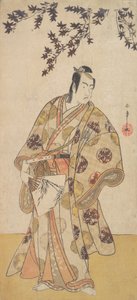 Le troisième Ichikawa Yaozo en daimyo sous un érable, vers 1783 - Shunsho