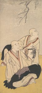Le troisième Sawamura Sojuro et le deuxième Ichikawa Monnosuke en moines bouddhistes - Shunsho