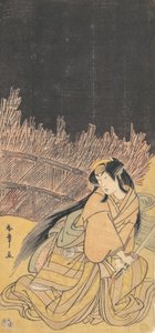 Le troisième Segawa Kikunojo en femme en position accroupie, 1778