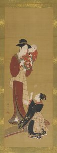 Femme, un bébé et une jeune fille, 1726-1868 - Shunsho