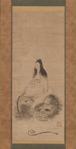 Monju sur un lion, fin du XVe siècle - Shusei