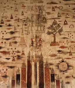 Fresque représentant le mont Meru, 1734