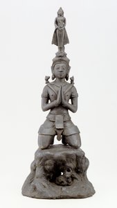 Siva honore le Bouddha, culture Lan Na - Siamese School