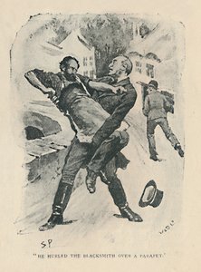 Il a jeté le forgeron par-dessus un parapet - Sidney Paget