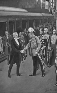 Le Roi Édouard Accueillant le Président Loubet, 6 juillet 1903 - Sidney Paget