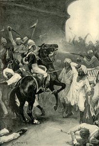 Roberts a son cheval abattu à Bulandshair, 1901