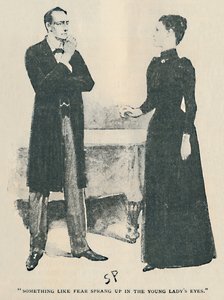 Quelque chose comme la peur surgit dans les yeux de la jeune fille, 1892