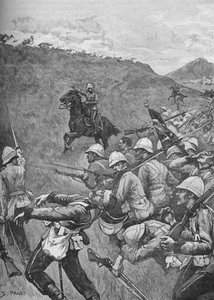Les hommes luttaient à travers la grêle de feu - Sidney Paget
